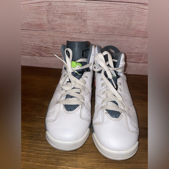 2016 Air Jordan 6 GS Bright Mango size 5.5Y youth 384665-114 sneaker shoes - Picture 13 of 15